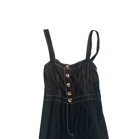 ABERCROMBIE & FITCH Black Buttoned Jumpsuit Size XXS - Picture 8 of 8